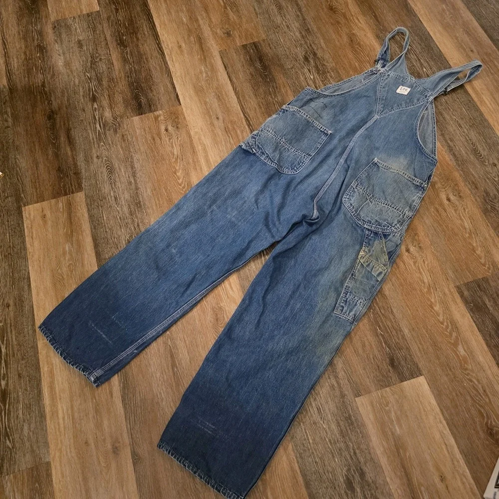 VTG Lee Denim‎ Overalls 1940s 1950s Sanforized Donut Buttons USA 29